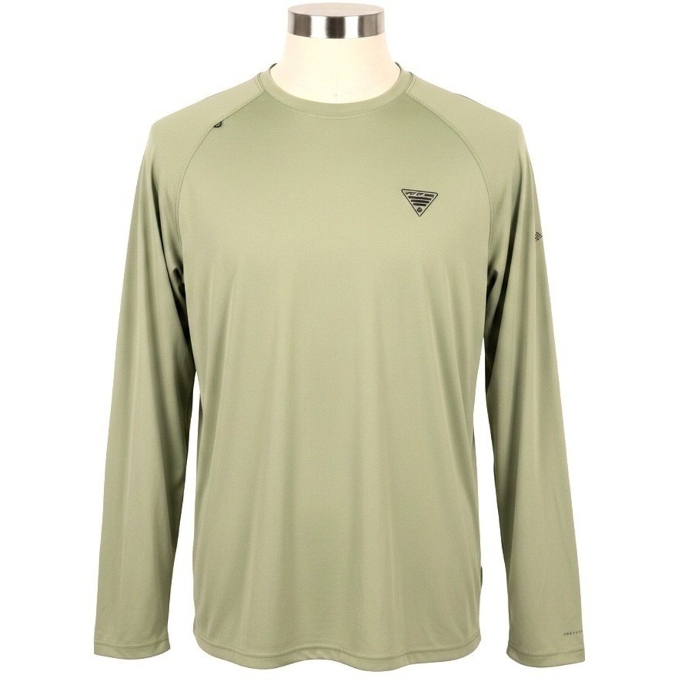 Columbia PFG Wild Cast Sun Shirt‎ Mens Small Green Performance Fishing UV Hiking